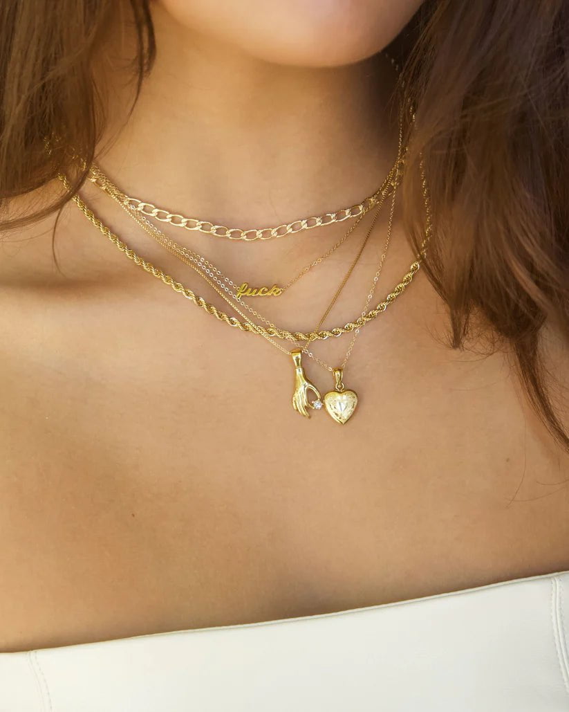 Real gold 2025 charm necklace