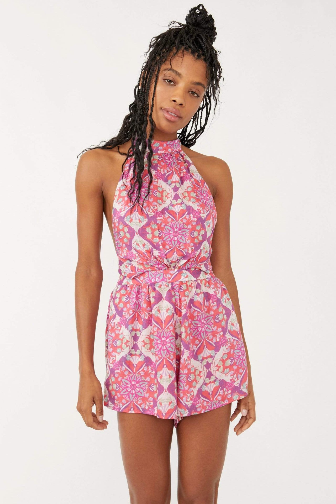 Coral Tides Romper Hollyhock Combo, Dress by Free People | LIT Boutique