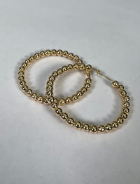 Thumbnail for Cordelia Beaded Hoops 14k Gold, Earring by LX1204 | LIT Boutique