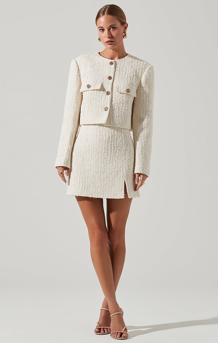 Covina Skirt Cream, Skirt by ASTR | LIT Boutique