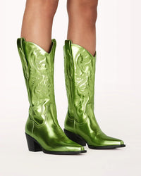 Thumbnail for Danilo Metallic Cowboy Boot Green, Shoes by Billini Shoes | LIT Boutique