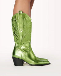 Thumbnail for Danilo Metallic Cowboy Boot Green, Shoes by Billini Shoes | LIT Boutique