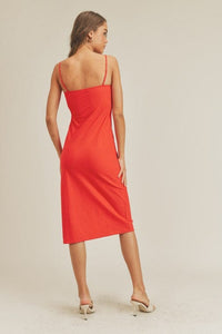 Thumbnail for Darien Cut Out Maxi Dress Crimson, Dress by Lush | LIT Boutique