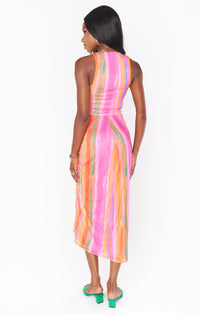 Thumbnail for Dazy Sunrise Stripe Mesh Midi Skirt Multi, Skirt by Show Me Your Mumu | LIT Boutique