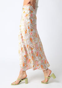 Thumbnail for Denver Floral Midi Skirt Light Blue Floral, Skirt by Olivaceous | LIT Boutique
