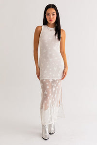 Thumbnail for Despina Star Tank Dress White, Dress by Le Lis | LIT Boutique