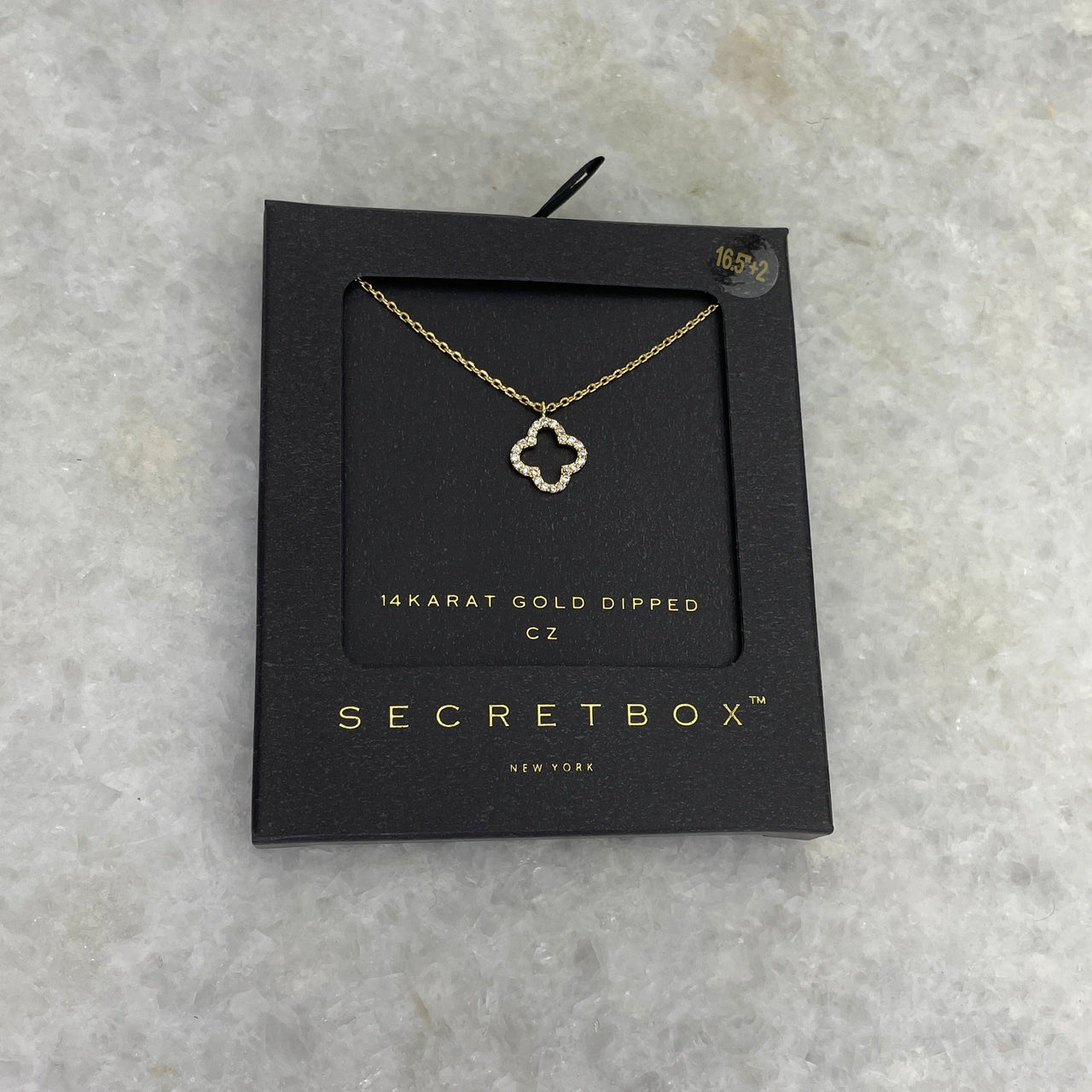 Diamond Clover Necklace 14k Gold, Necklace by SecretBox | LIT Boutique