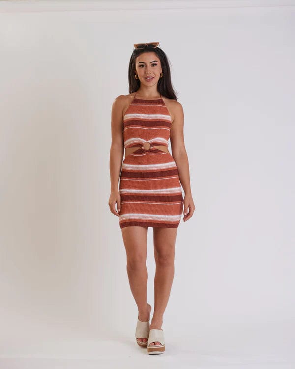 Disco Dream Stripe Mini Dress Ginger, Dress by BB Dakota | LIT Boutique