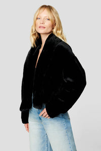 Thumbnail for Double Date Faux Fur Jacket Black, Jacket by Blank NYC | LIT Boutique