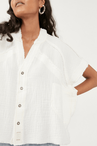 Thumbnail for Dreamy Days Shirt White, Tops Blouses by Free People | LIT Boutique