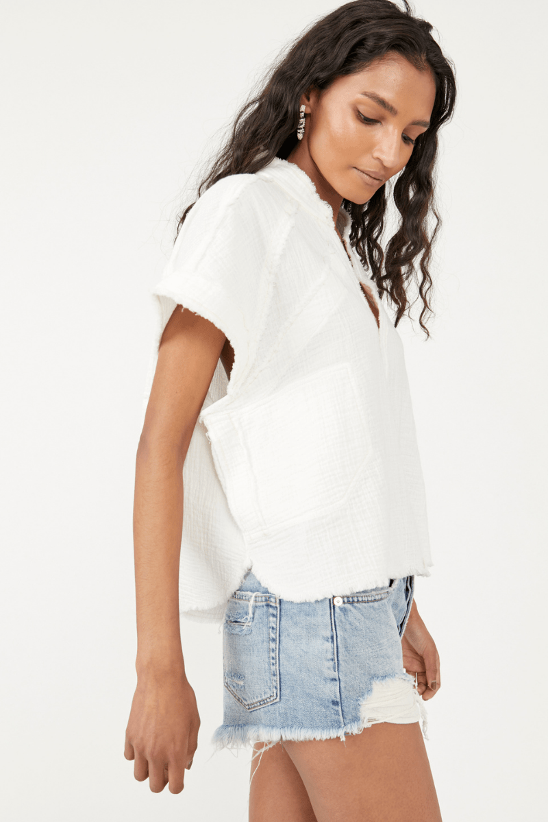 Dreamy Days Shirt White, Tops Blouses by Free People | LIT Boutique