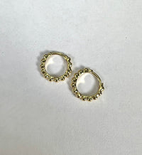 Thumbnail for Dyver Beaded Huggie Hoops 14k Gold, Earring by LX1204 | LIT Boutique