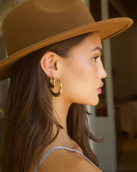 Thumbnail for Estelle Circle Gold Hoop Earrings, Earrings by Jurate | LIT Boutique