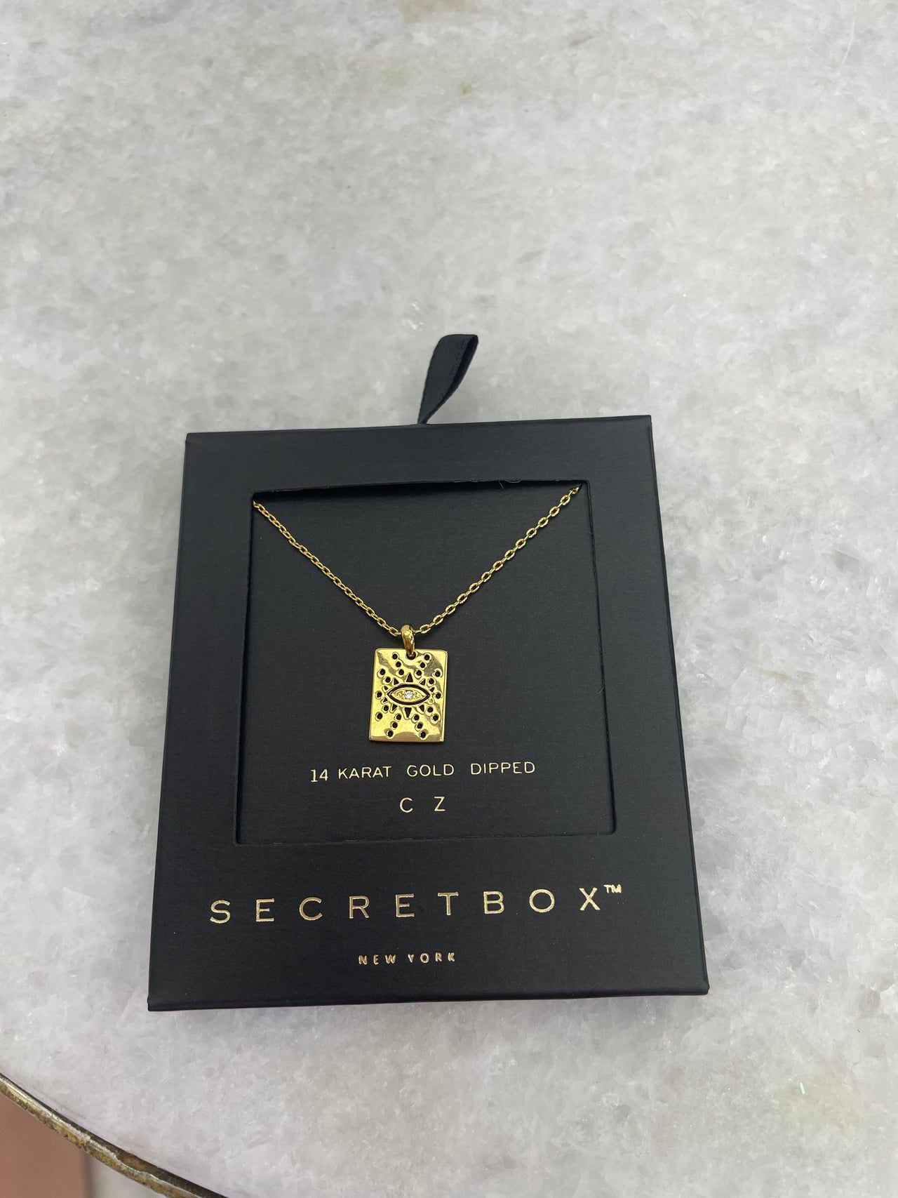 Evil Eye Pendant Necklace 14k Gold, Necklace by SecretBox | LIT Boutique