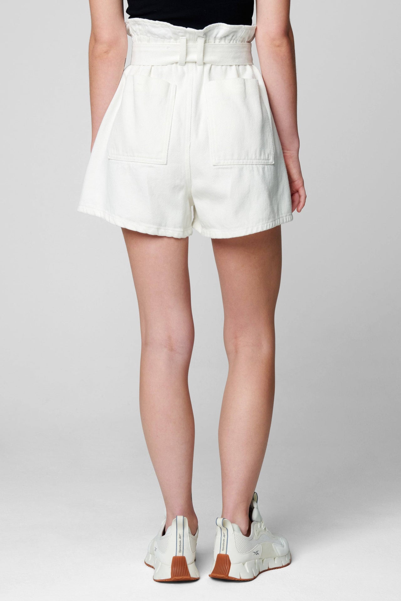 Far Away Paperbag Shorts Cream, Bottoms by Blank NYC | LIT Boutique
