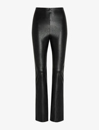 Thumbnail for Faux Leather Flare Legging Black, Bottoms by Commando | LIT Boutique