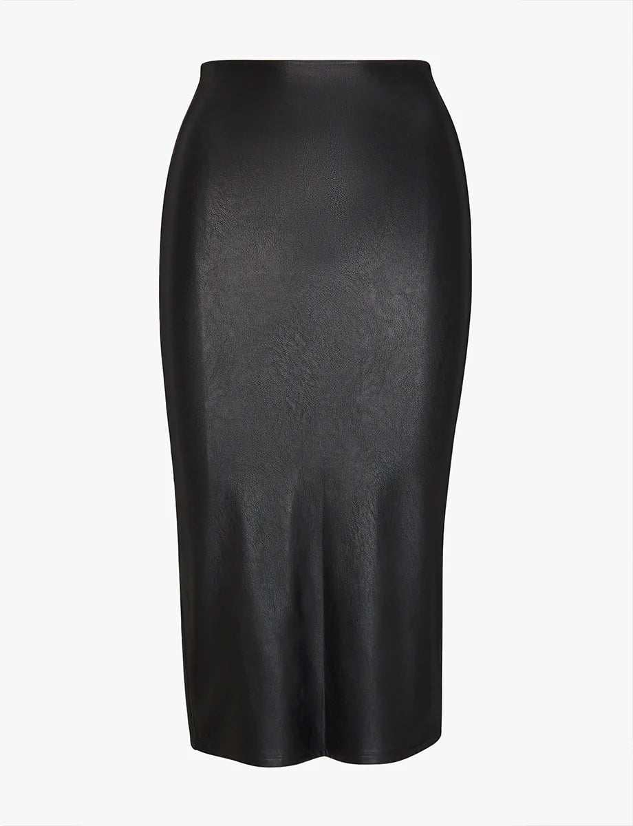 Faux Leather Sleek Midi Skirt, Midi Skirt by Commando | LIT Boutique