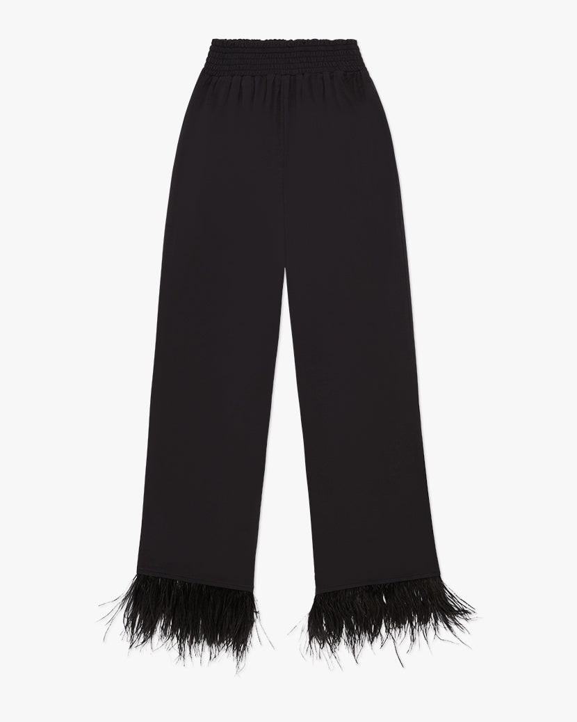 Feather Pull On Pants Black, Bottoms by We Wore What | LIT Boutique
