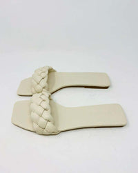 Thumbnail for Feyre Woven Slide Sandal Bone, Shoes by Billini Shoes | LIT Boutique