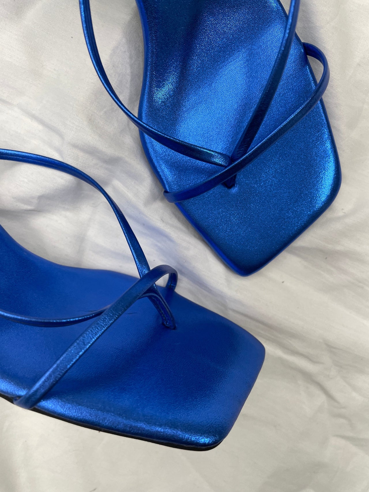Fluxx Sandal Metallic Blue, Shoes by Jeffrey Campbell | LIT Boutique