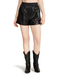 Thumbnail for Fonda Black Leather Short, Bottoms by Steve Madden | LIT Boutique