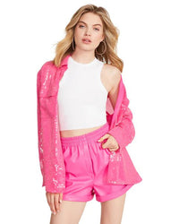 Thumbnail for Fonda Pink Leather Short, Bottoms by Steve Madden | LIT Boutique