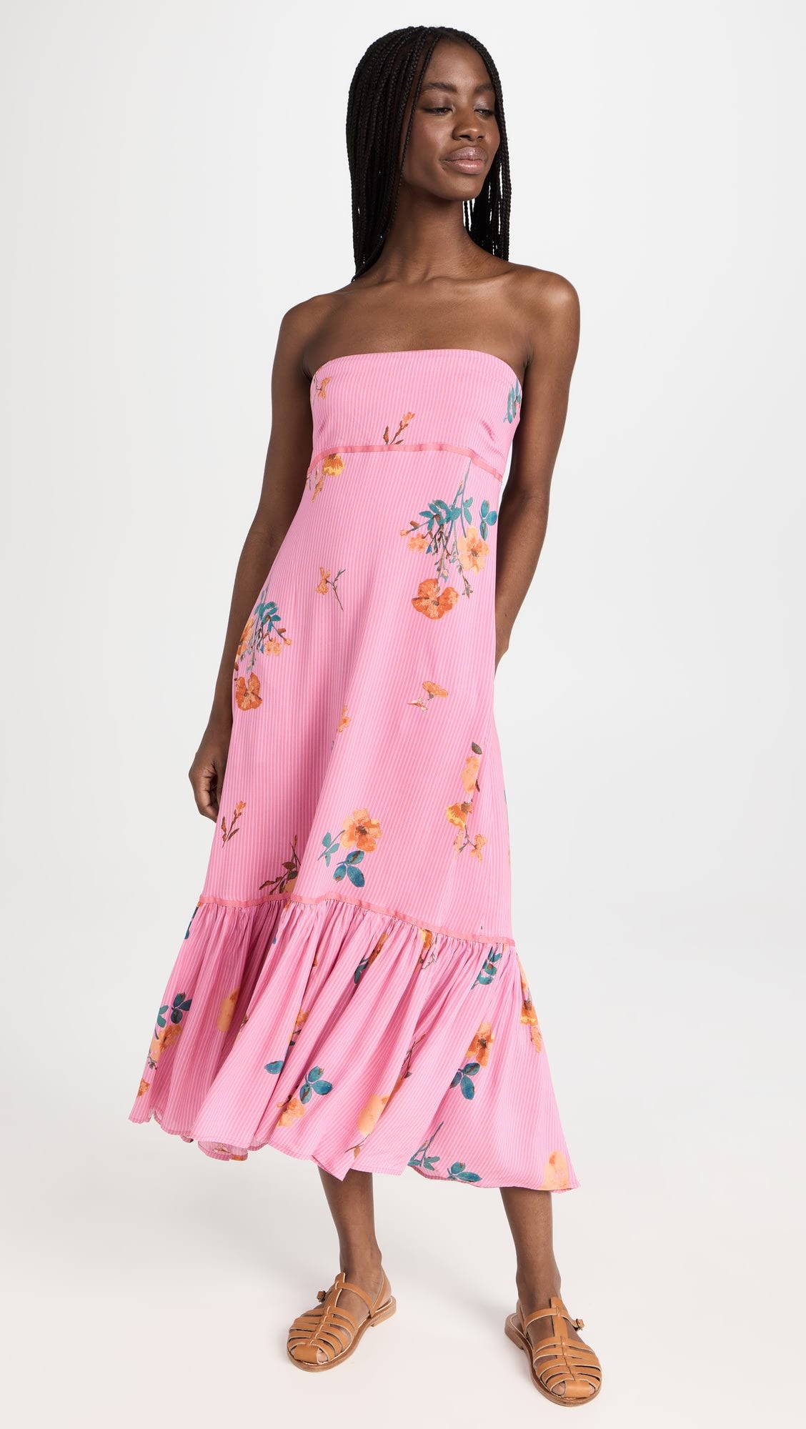 Rosie Ruched Midi Bodycon Slit Dress - Ivory - $29