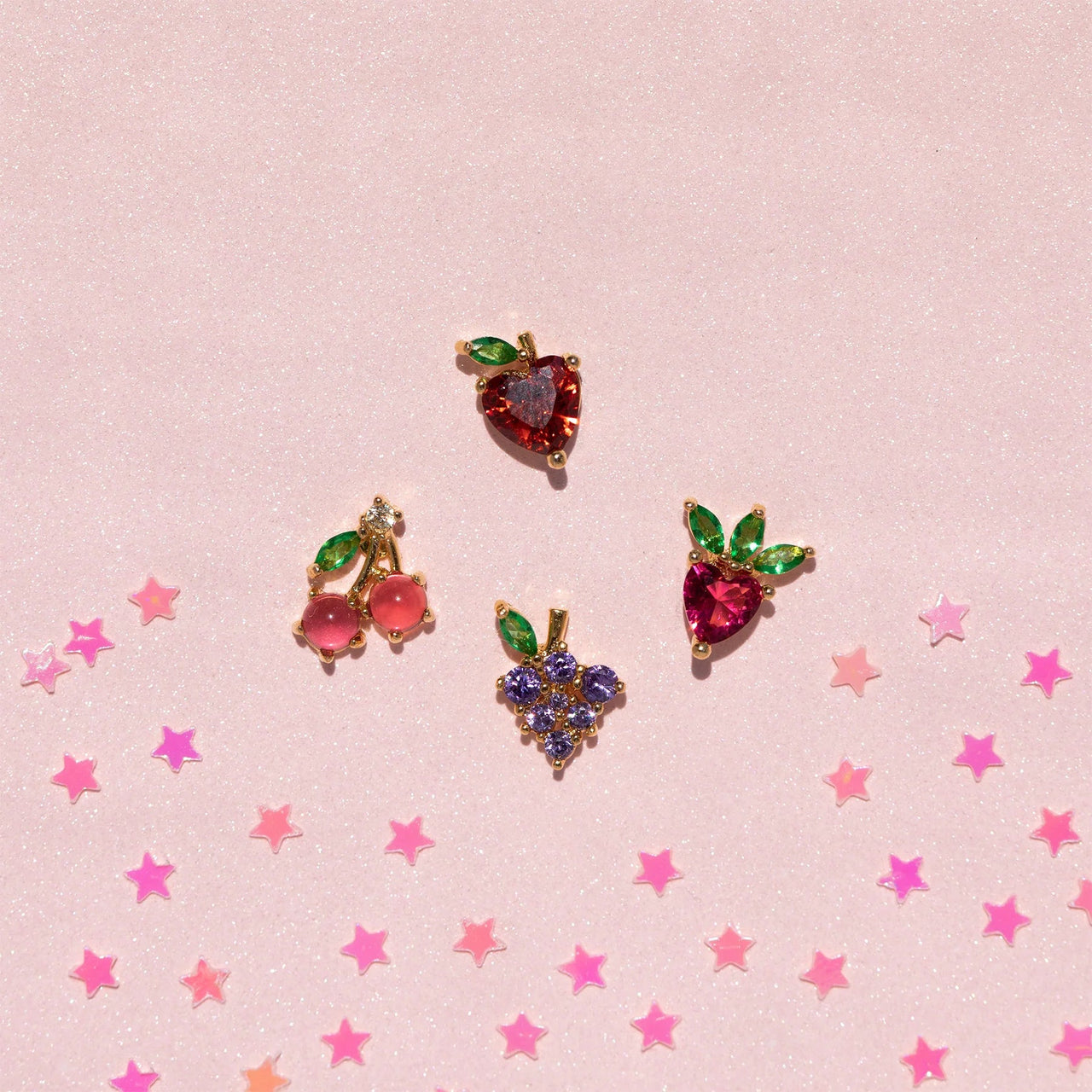 Fruit Basket Gold Stud Set, Earrings by GirlsCrew | LIT Boutique