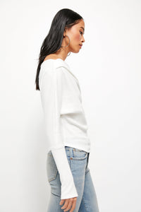 Thumbnail for Fuji Off the Shoulder Thermal Top Ivory, Tee Casuals by Free People | LIT Boutique