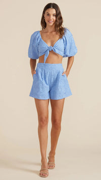 Thumbnail for Geneva Shorts Blue Bell, Shorts by Mink Pink | LIT Boutique