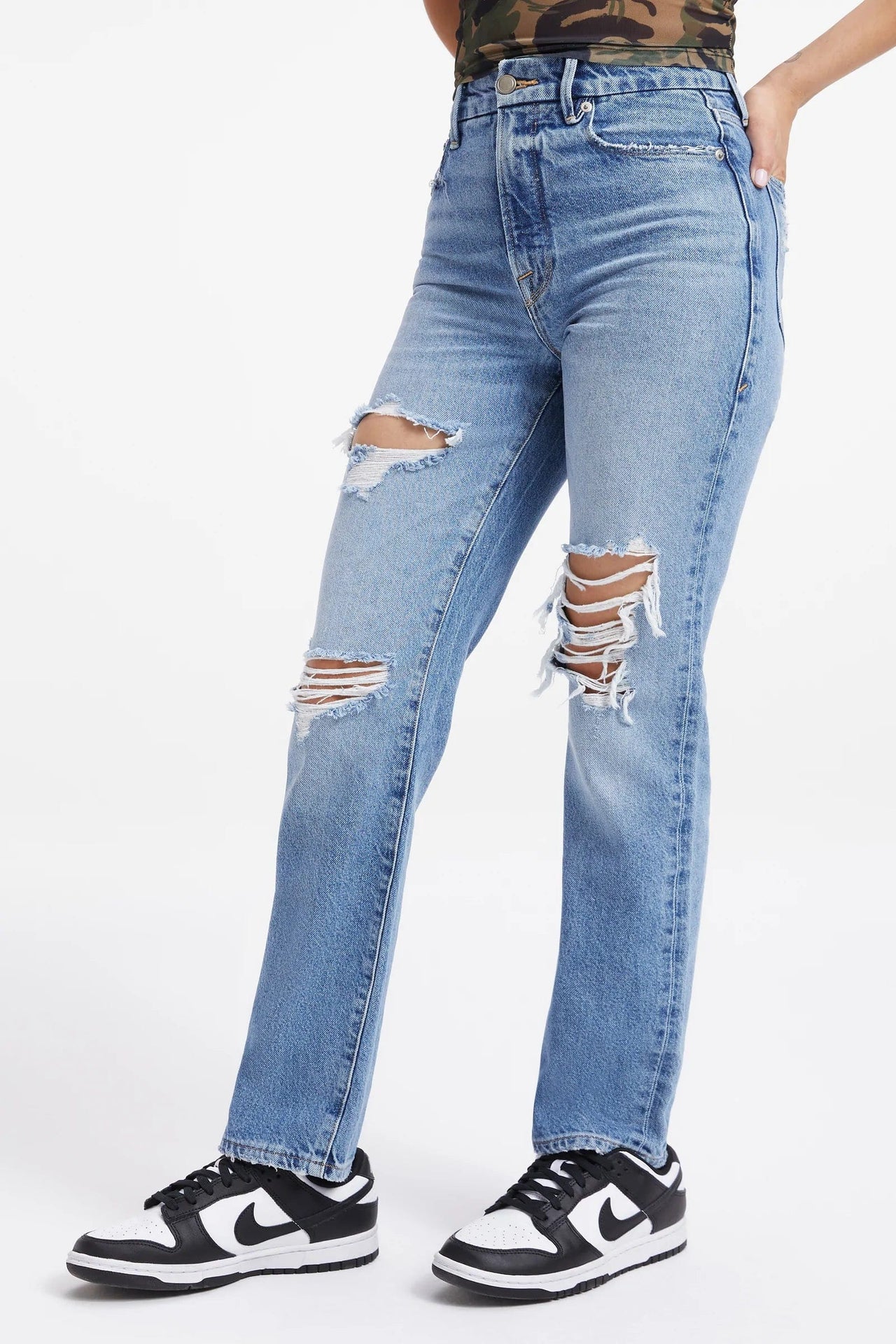 Good 90s Straight Leg Jeans Indigo 244, Denim by Good American | LIT Boutique