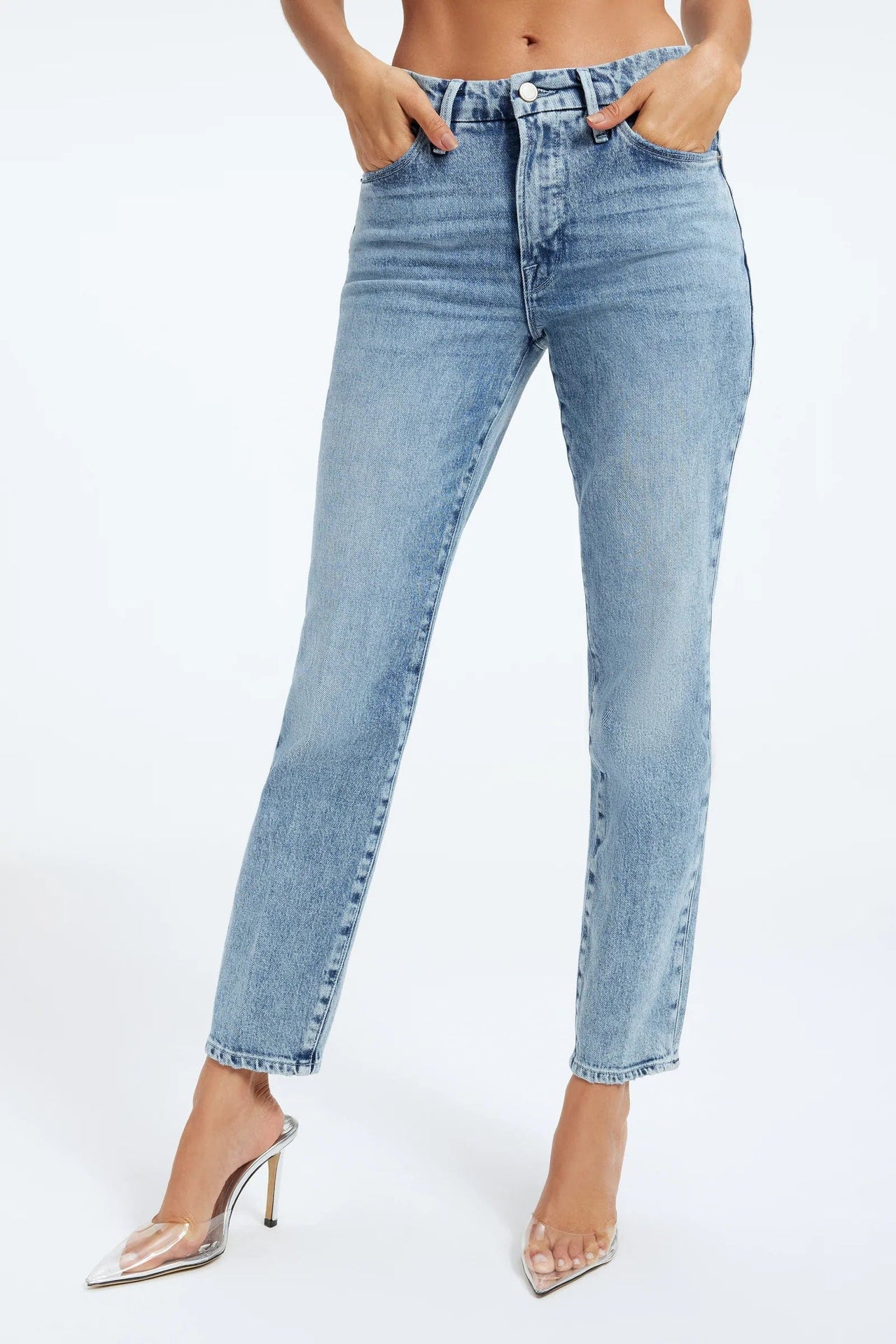 Good 90s Straight Leg Jeans Indigo 301, Denim by Good American | LIT Boutique