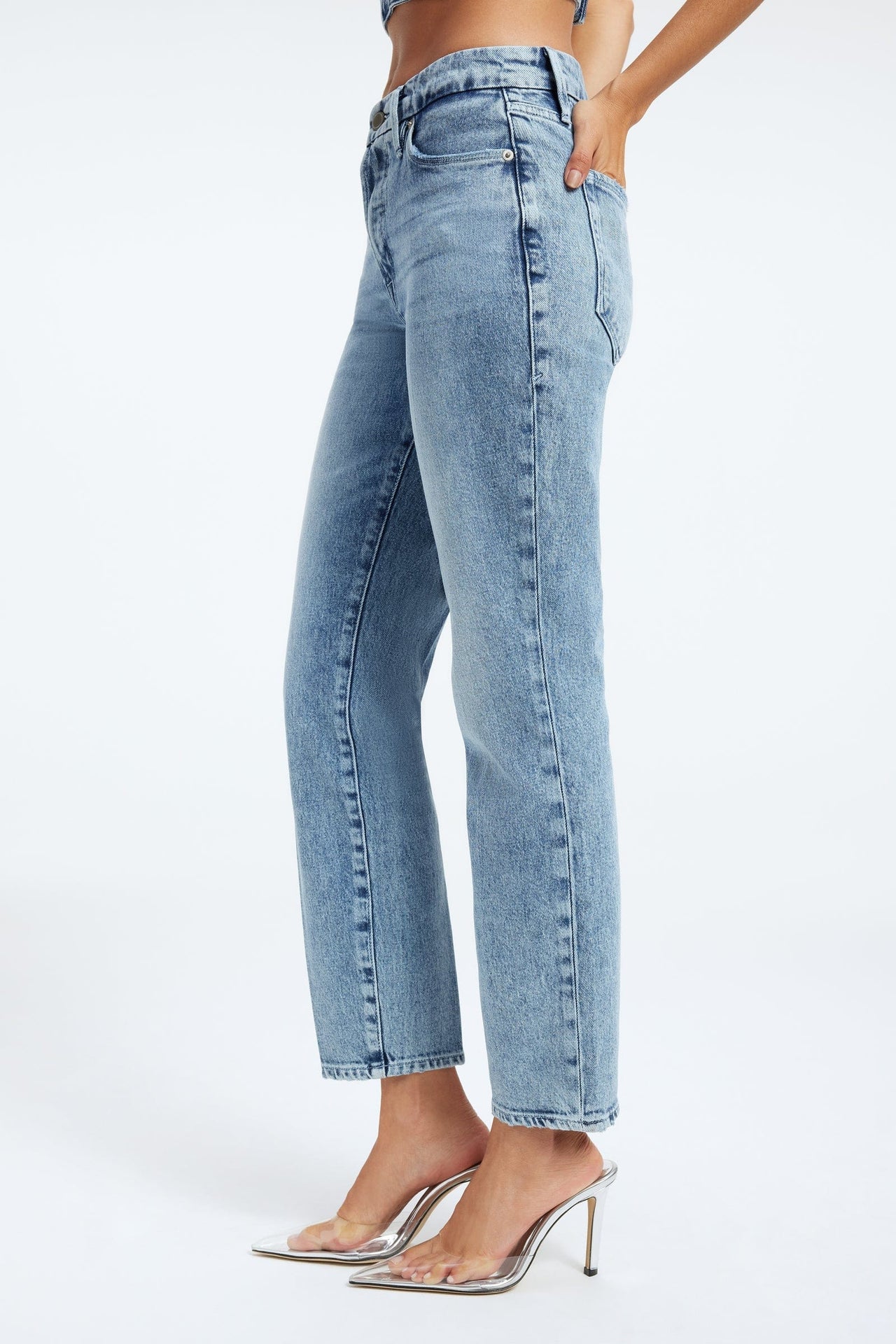 Good 90s Straight Leg Jeans Indigo 301, Denim by Good American | LIT Boutique