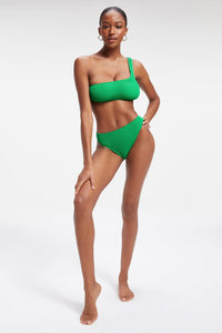 Thumbnail for Good Basic Crinkle Bikini Bottoms Summer Green, Swim by Good American | LIT Boutique