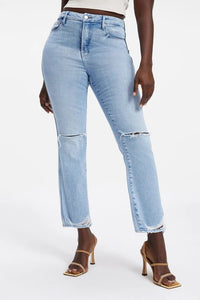 Thumbnail for Good Curve Straight Leg Jeans Indigo, Denim by Good American | LIT Boutique