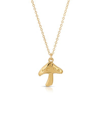Thumbnail for Happy Wave Gold Mushroom Necklace, Necklaces by Jurate | LIT Boutique