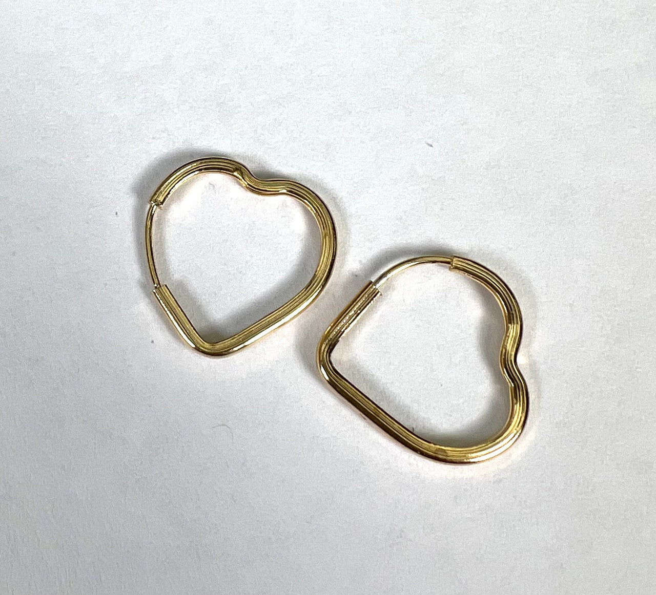 Heart Huggies 18k Gold, Earring by LX1204 | LIT Boutique