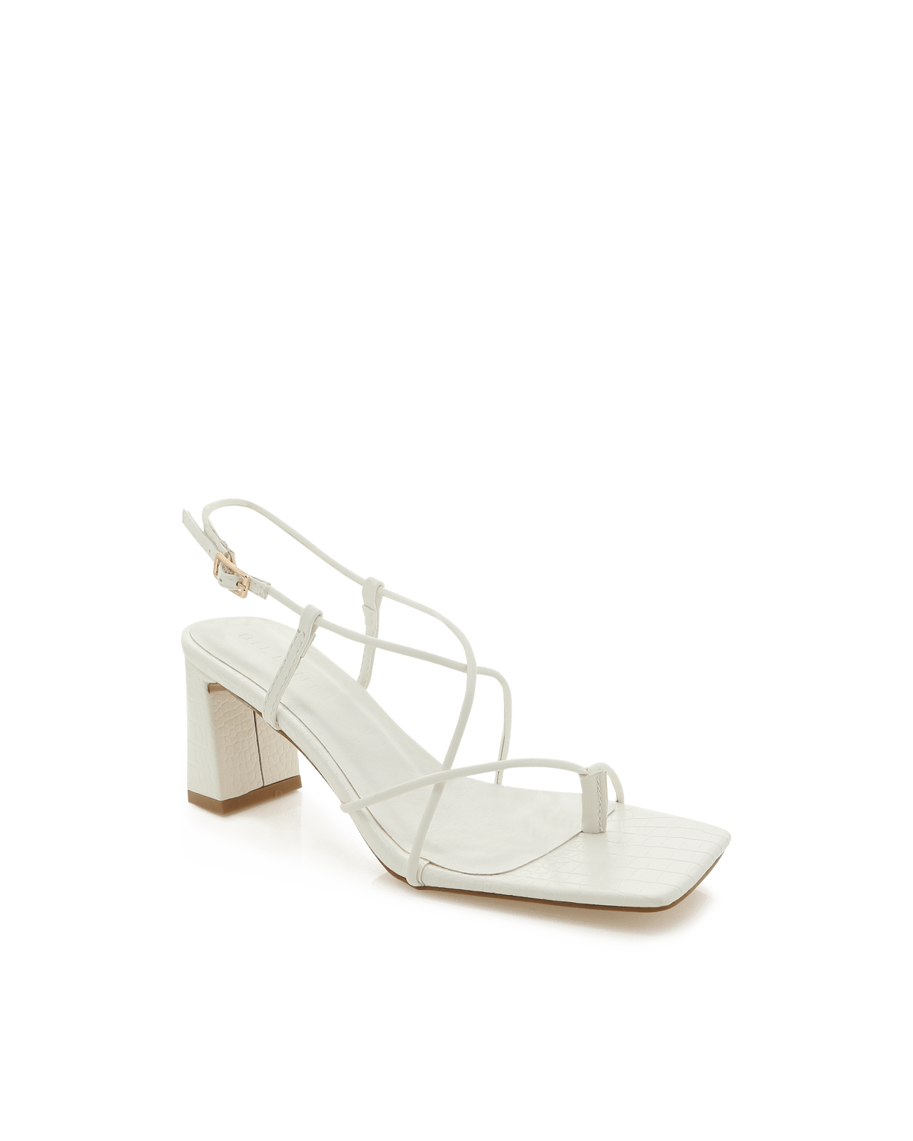Ilaia Croc Strappy Sandal White, Shoes by Billini Shoes | LIT Boutique