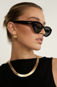 Thumbnail for The Elle Sunglasses Black Smoke, Sunglass Acc by BANBE Eyewear | LIT Boutique
