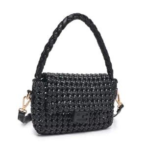 Imelda Woven Shoulder Bag Black, Bag by Urban Expressions | LIT Boutique