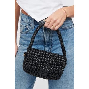 Imelda Woven Shoulder Bag Black, Bag by Urban Expressions | LIT Boutique