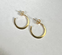Thumbnail for Imogen Flat Hoop 18k Gold, Earring by LX1204 | LIT Boutique