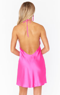 Thumbnail for Jazzy Luxe Satin Mini Dress Hot Pink, Dress by Show Me Your MuMu | LIT Boutique