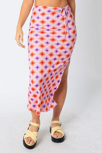 Thumbnail for Jolyon Midi Skirt Lavender/Red, Skirt by ReFine | LIT Boutique