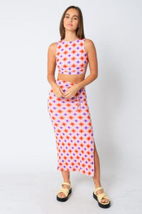 Thumbnail for Jolyon Midi Skirt Lavender/Red, Skirt by ReFine | LIT Boutique