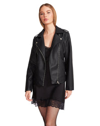 Thumbnail for Julia Vegan Leather Moto Jacket Black, Jacket by BB Dakota | LIT Boutique