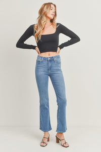 Thumbnail for Kaley Petite Boot Cut Jean, Denim by Just Black Denim | LIT Boutique