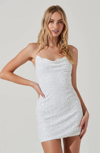 Thumbnail for Kendra Sequin Mini Dress White, Dress by ASTR | LIT Boutique