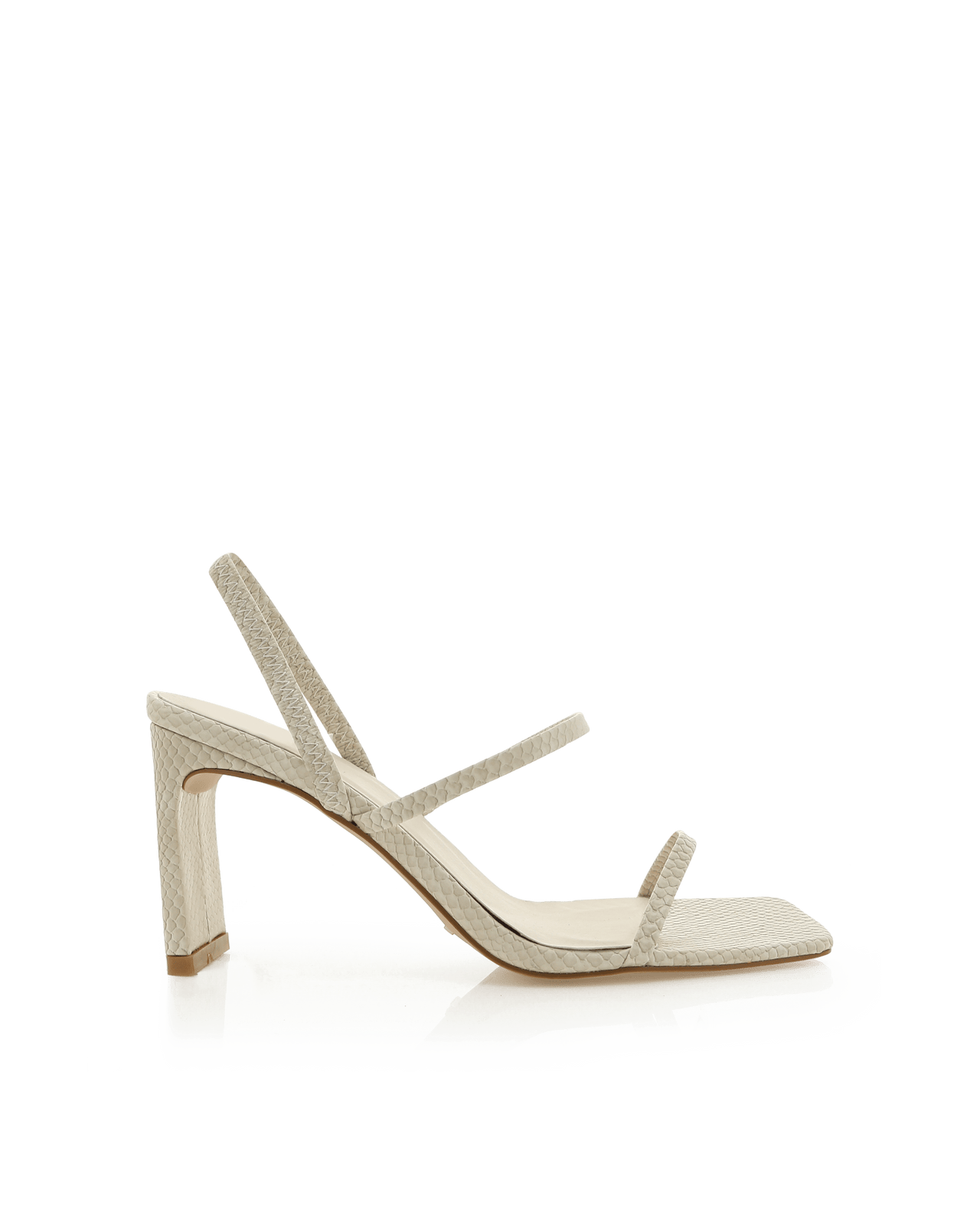 Kera Python Strappy Sandal Cream, Shoes by Billini Shoes | LIT Boutique
