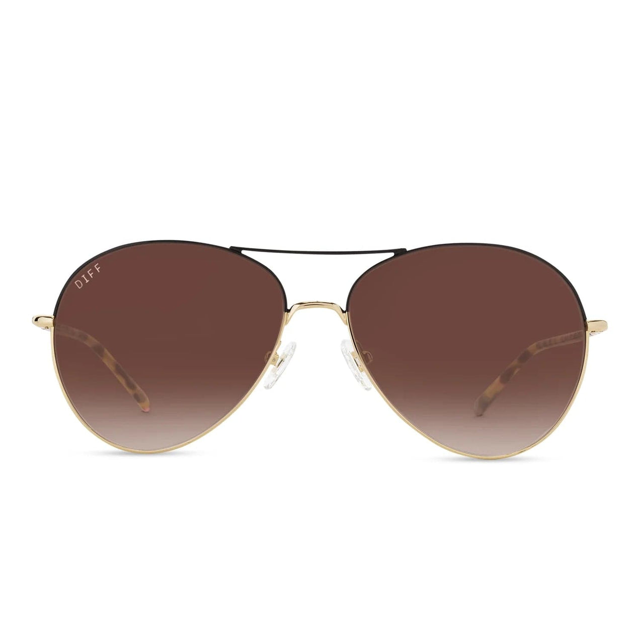 Knox Gold Brown Gradient Sunglasses, Sunglasses by DIFF Sunglasses | LIT Boutique